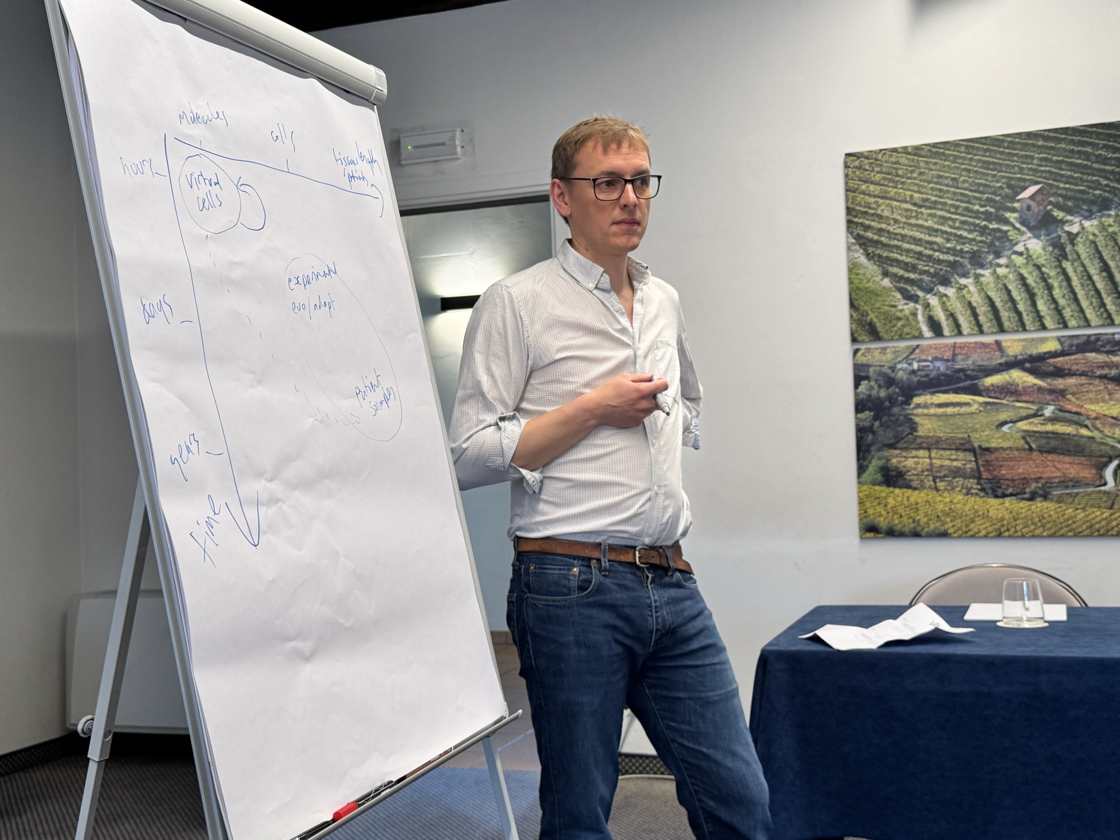 A working session at the whiteboard